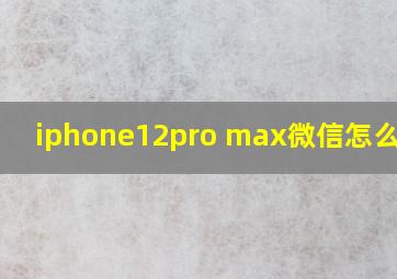 iphone12pro max微信怎么加密